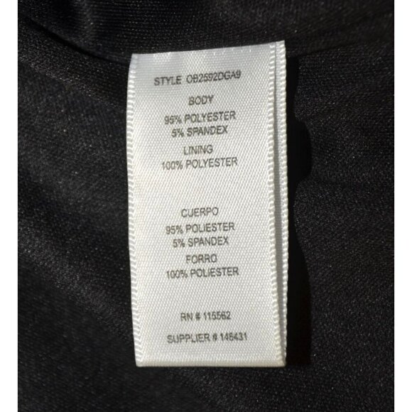 Olsenboye Black Sleeveless Sequins Party Cocktail Dress Size L Deep V Back LBD - Picture 9 of 10